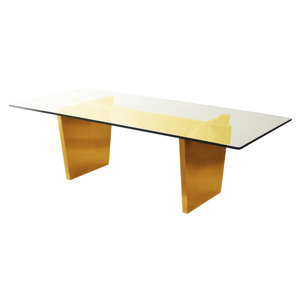 Nuevo HGNA436 AIDEN DINING TABLE in GLASS